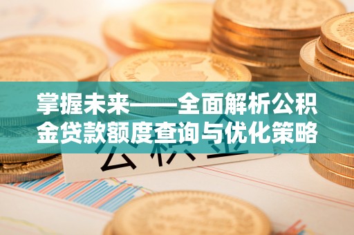 台安掌握未来——全面解析公积金贷款额度查询与优化策略