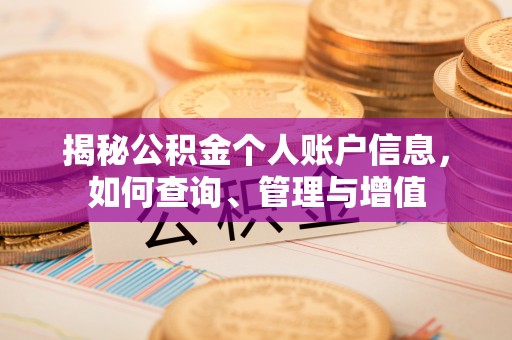 台安揭秘公积金个人账户信息，如何查询、管理与增值