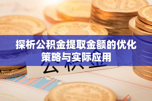 台安探析公积金提取金额的优化策略与实际应用