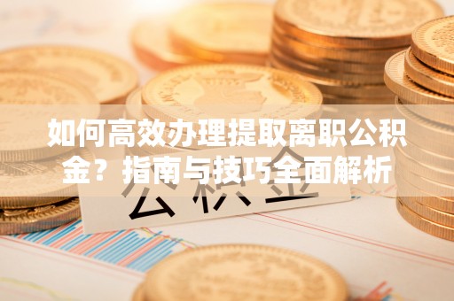 台安如何高效办理提取离职公积金？指南与技巧全面解析
