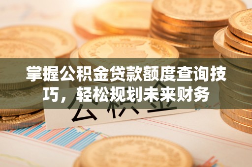 台安掌握公积金贷款额度查询技巧，轻松规划未来财务