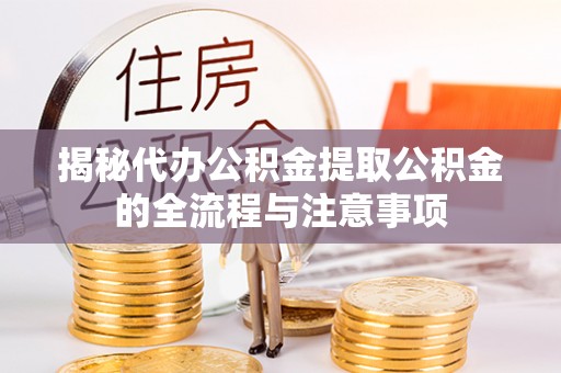 台安揭秘代办公积金提取公积金的全流程与注意事项