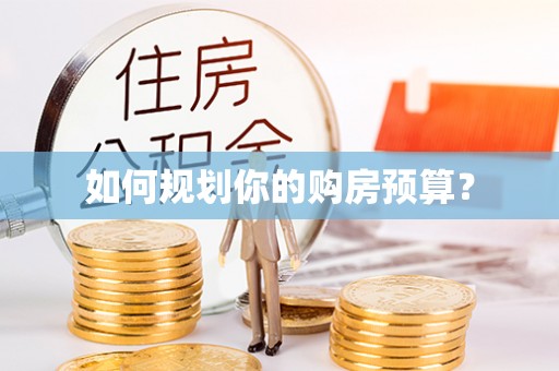 台安如何规划你的购房预算？