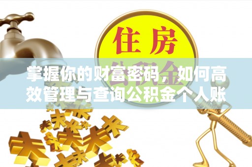 台安掌握你的财富密码，如何高效管理与查询公积金个人账户信息