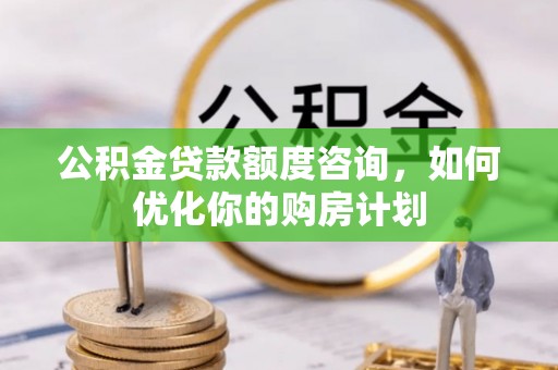 台安公积金贷款额度咨询，如何优化你的购房计划