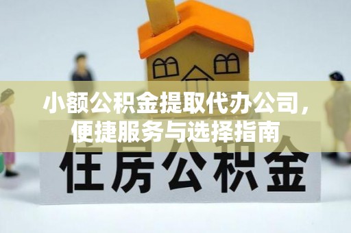 台安小额公积金提取代办公司，便捷服务与选择指南