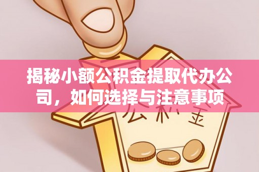 台安揭秘小额公积金提取代办公司，如何选择与注意事项